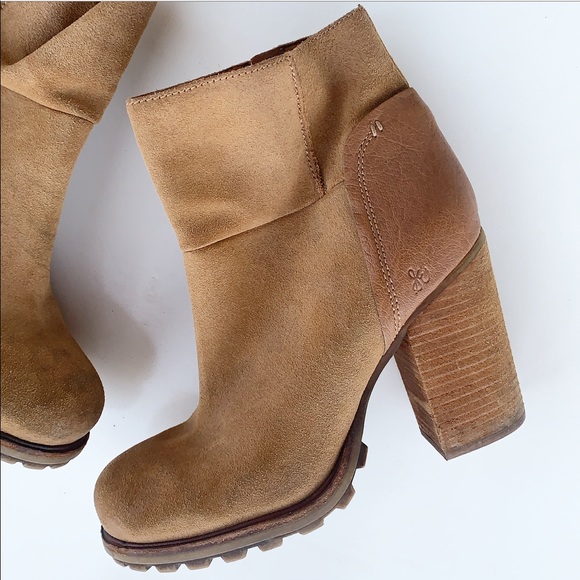 Sam Edelman Franklin Suede Chunky Heel Boots - Picture 3 of 8